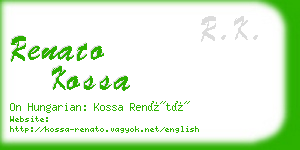 renato kossa business card